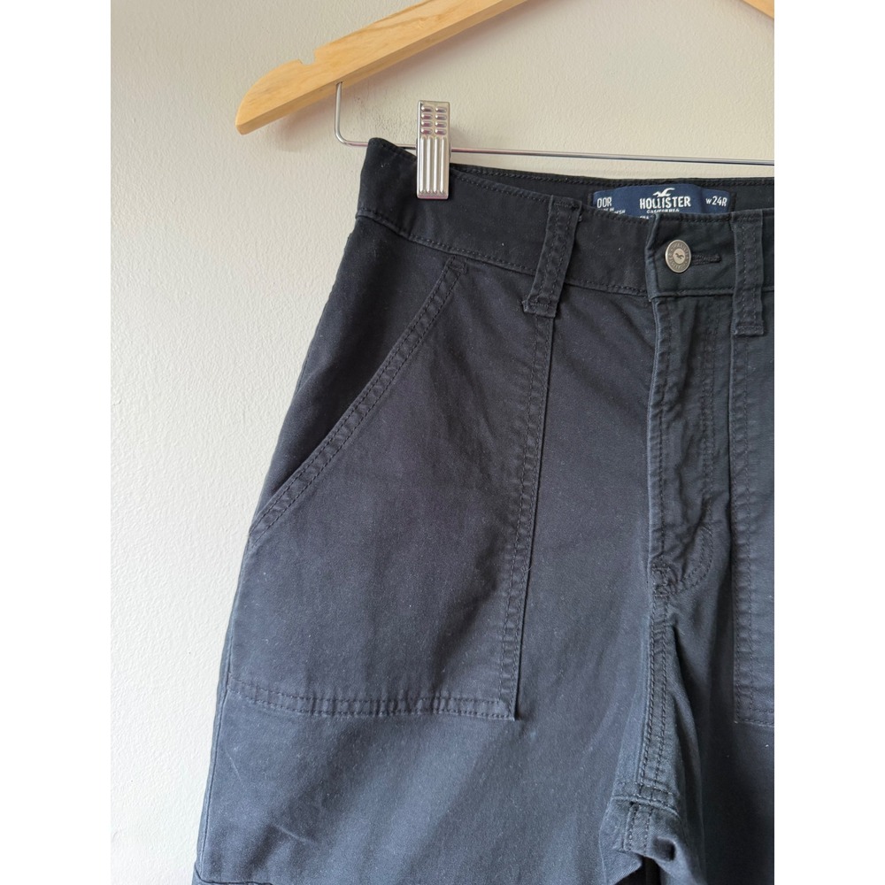 Hollister Cargo Pants 00R Black Ultra High-Rise Baggy Utility Pants - Picture 3 of 10